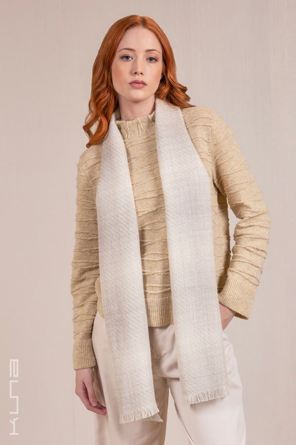 Valverde Baby Alpaca Scarf — Light Gray — light gray baby alpaca by Kuna