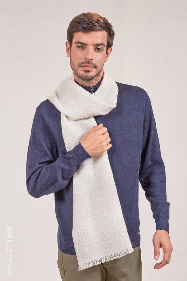 Valverde Baby Alpaca Scarf — Light Gray — light gray baby alpaca by Kuna