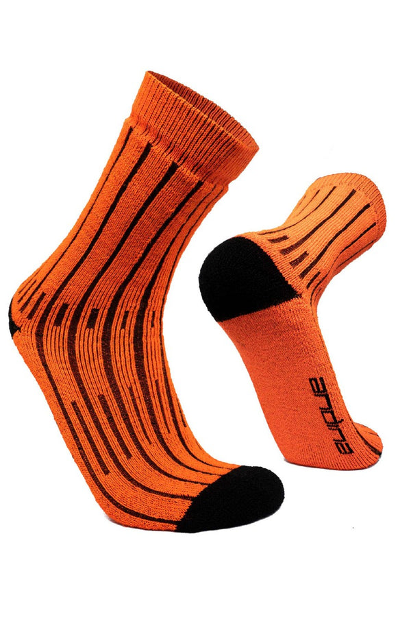 Montaña Mountaineering Baby Alpaca Socks — Orange — orange baby alpaca by Andina Outdoors