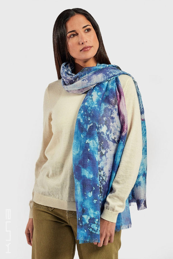 Wing of a Butterfly Baby Alpaca & Silk Scarf/Wrap — multicolor baby alpaca by Kuna