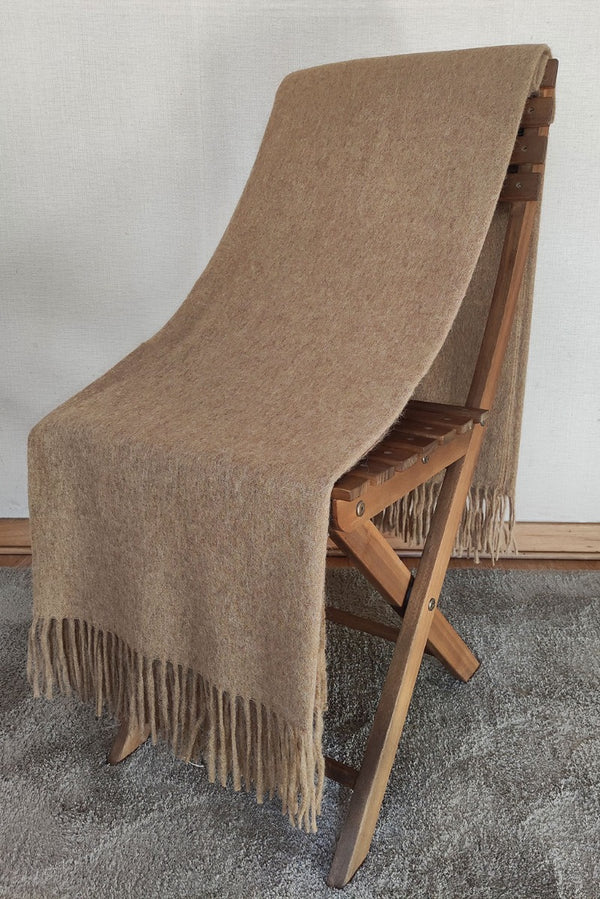 Megan Alpaca Blanket — beige alpaca by Alpaca Collections