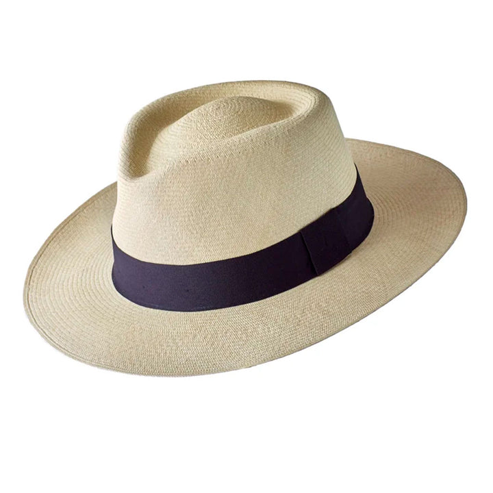 Montecristi Panama Hat Modern Fedora Style Super Fine Weave