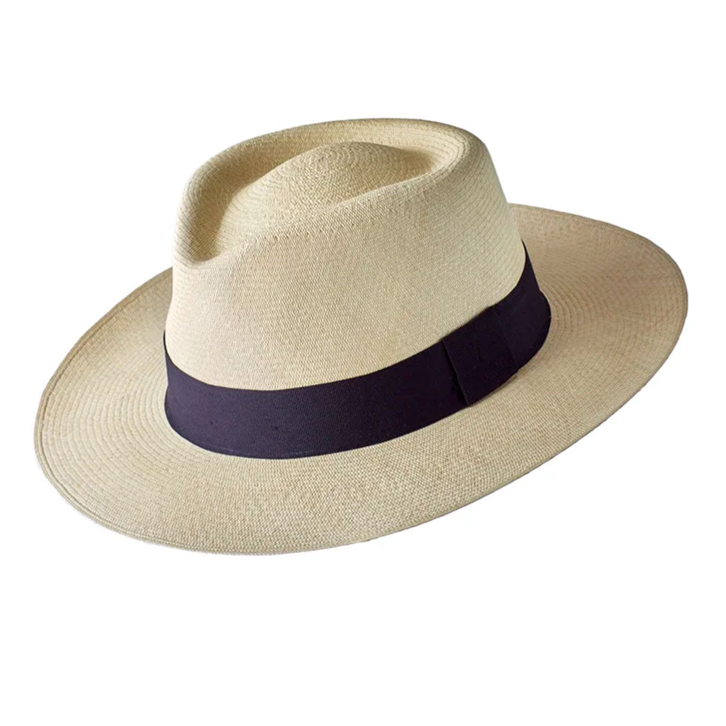 Montecristi Panama Hat Modern Fedora Style Fine Weave