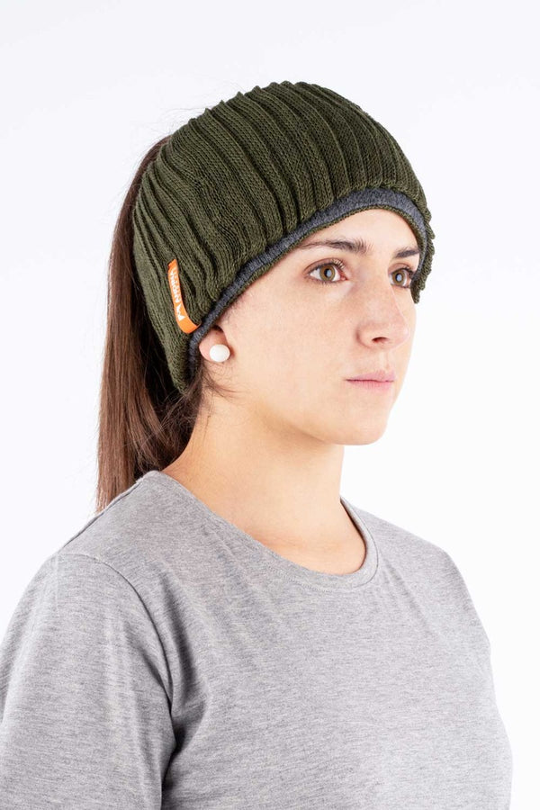 Baby Alpaca & Silk Multi-Hat — dark green baby alpaca by Andina Outdoors