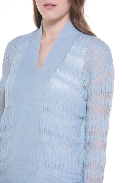 Peace V-neck Llama & Silk Sweater