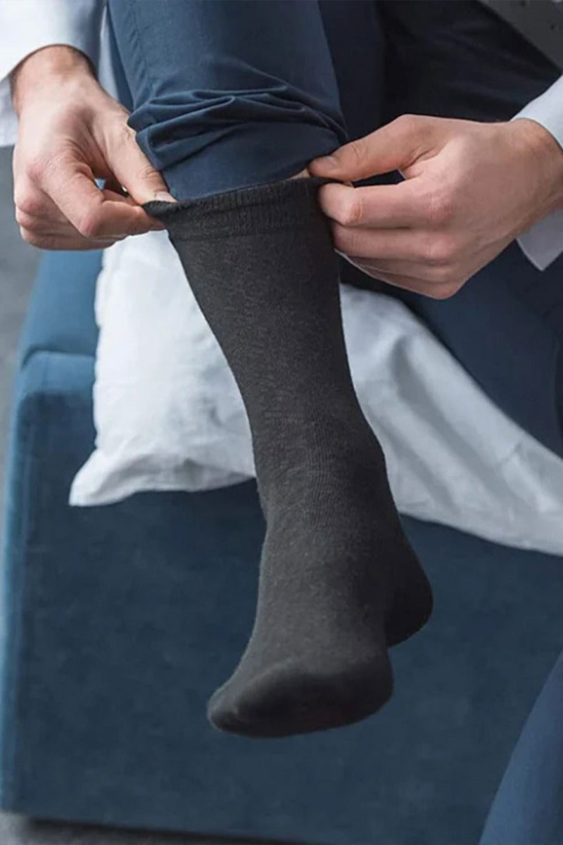 winter dress socks for men Men's Linen & Cotton Blend Thin Crew Dress Socks