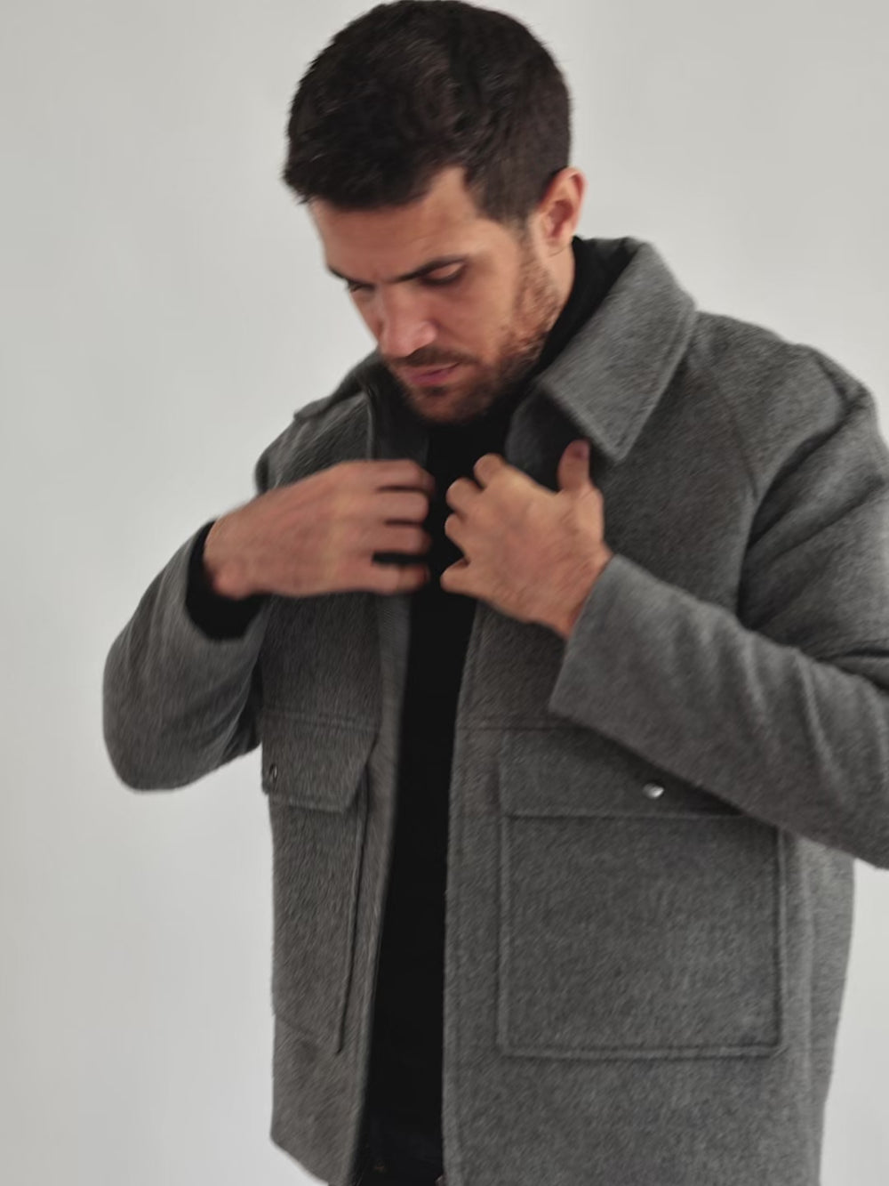 Men's Casual Baby Alpaca Jacket