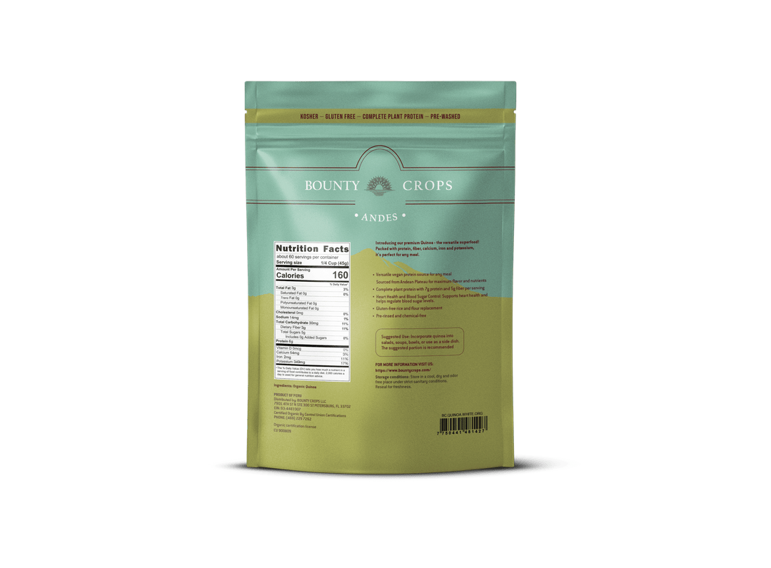 Quinoa Organic White, 5 lb. / 2.27 kg., Complete Protein ($5.18 lb. / $0.32 once)