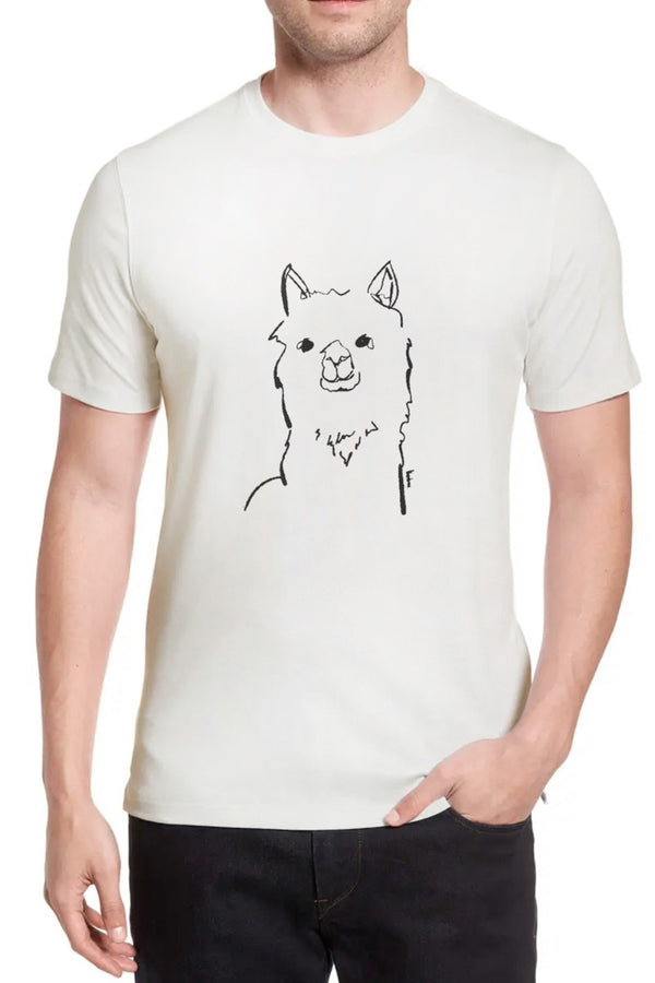 Alpaka Pima Cotton T-shirt unisex — White — white alpaca by Alpaca Collections