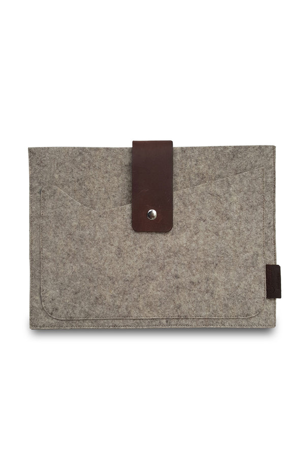 Renzo Alpaca Felt Tablet Case — Light Brown — light brown alpaca by Sophie Ottaner