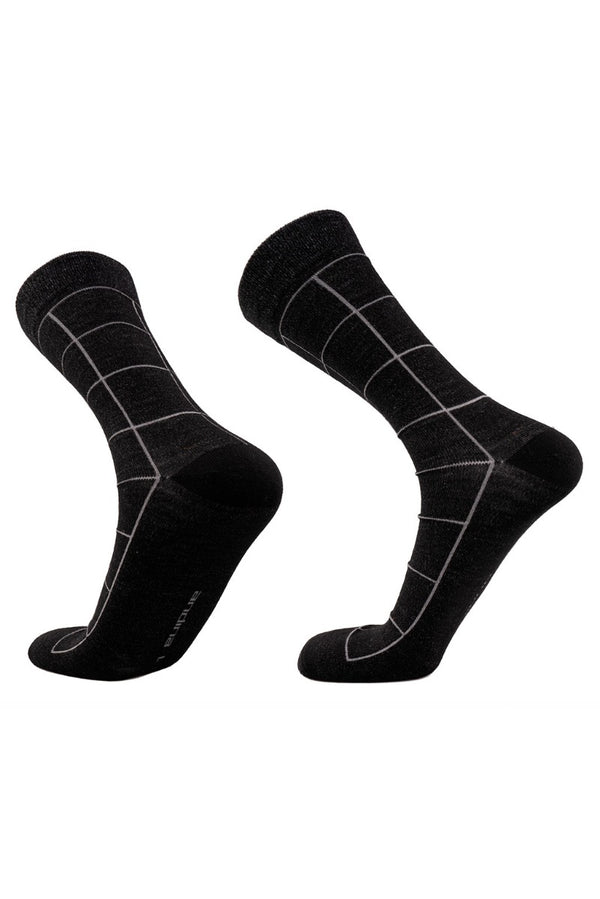 Squared Baby Alpaca Socks — Black — black baby alpaca by Andina Outdoors