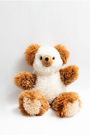 Cinnamon Baby Alpaca Fur Teddy Bear - Big