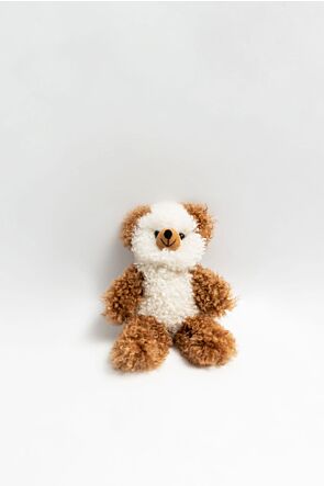 Cinnamon Baby Alpaca Fur Teddy Bear - Small