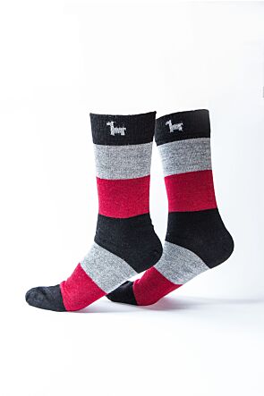 Wide Striped Baby Alpaca Socks