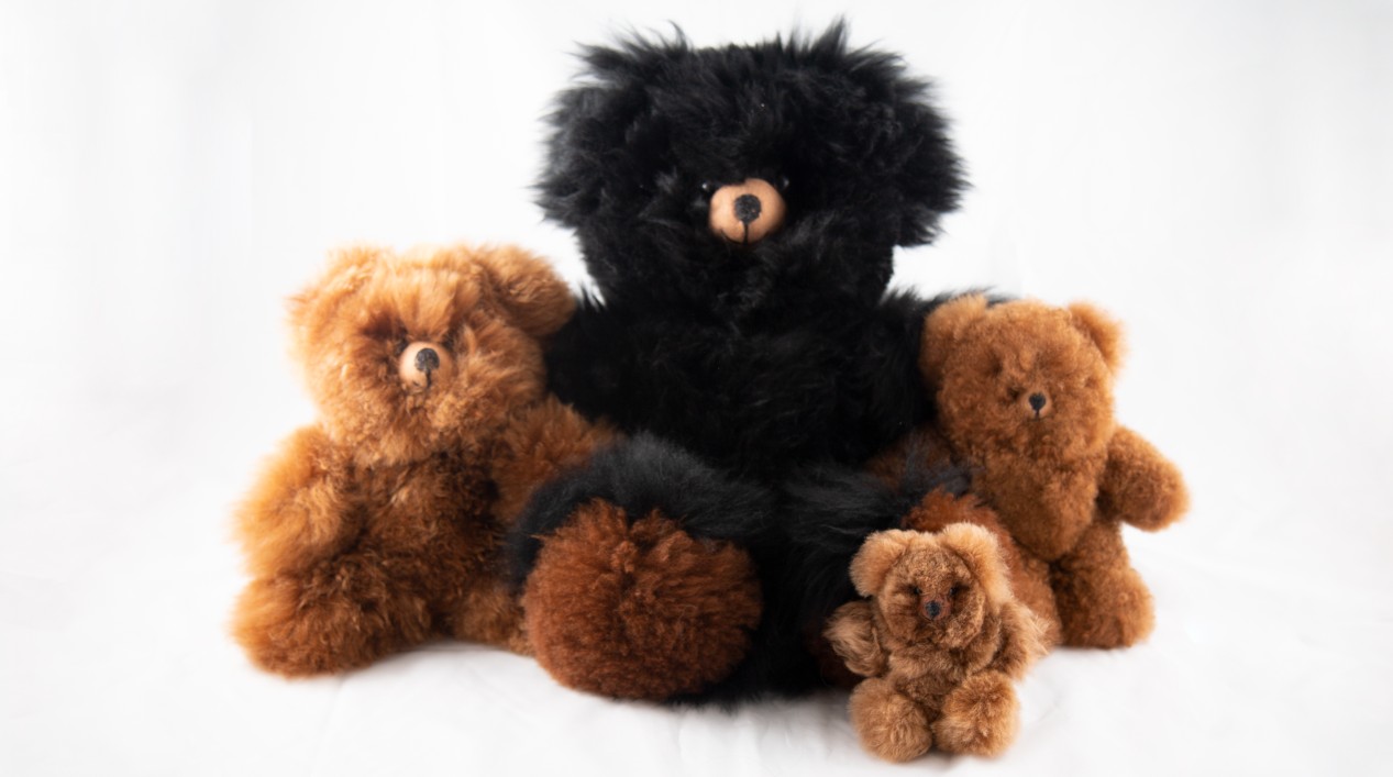 Peruvian Gift Ideas Small Stuffed Animal Bear Handmade Alpaca Fur Mini Bear 